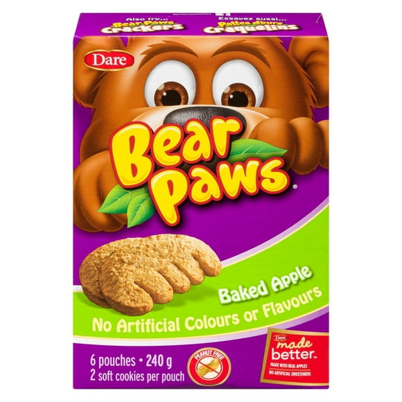 Bear Paws Baked Apple Cookies, Dare, 240 g