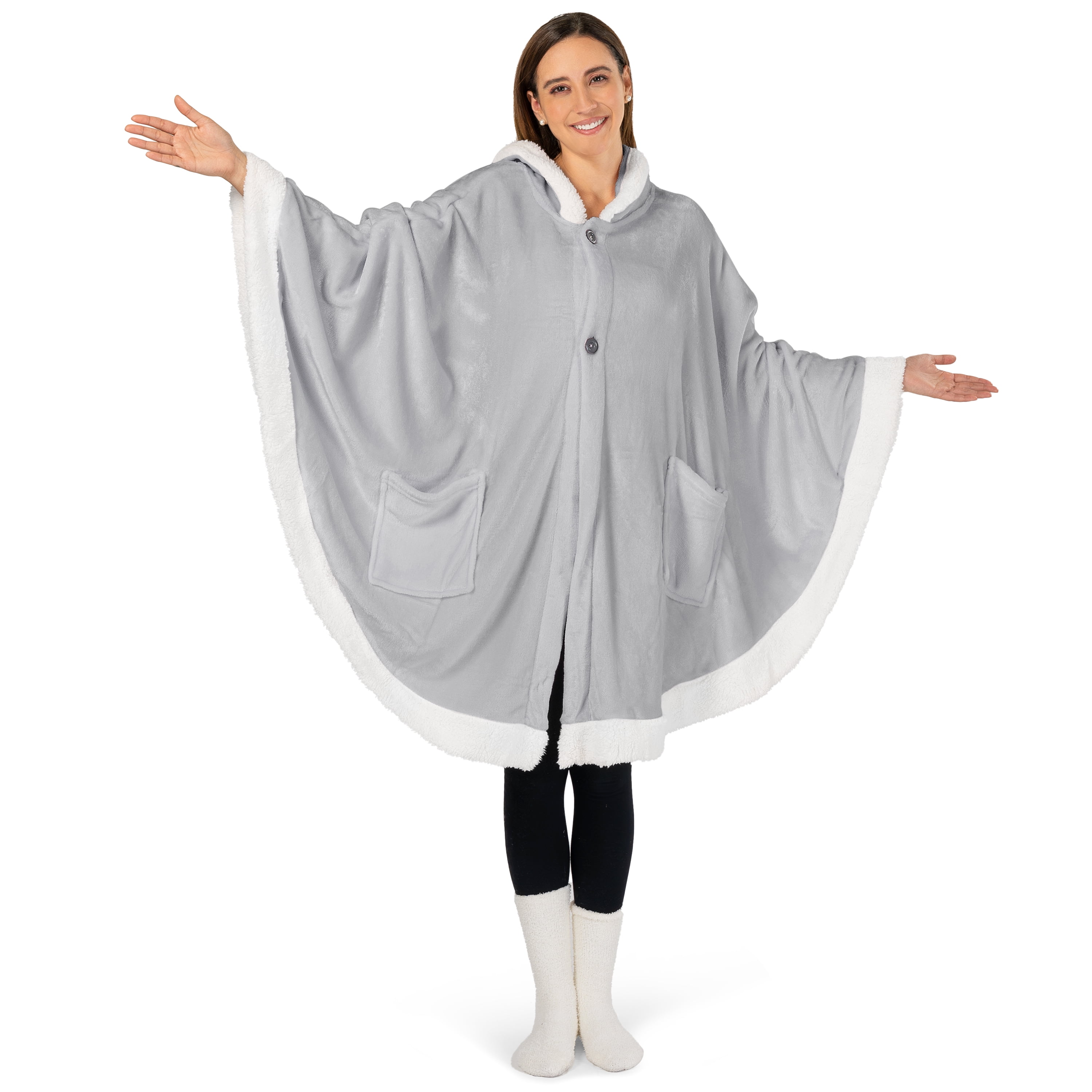 売れ筋・人気アイテム 商品 Hooded Angel PAVILIA Blanket Fleece Sherpa Plush Poncho, ジャケット・アウター