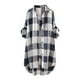 thumbnail image 2 of ICHUANYI Clearance Womens Ladies Chiffon Long Sleeve OL Shirt Casual Loose Tops Blouse(Blue, S) ICHUANYI WER2023080809967, 2 of 3