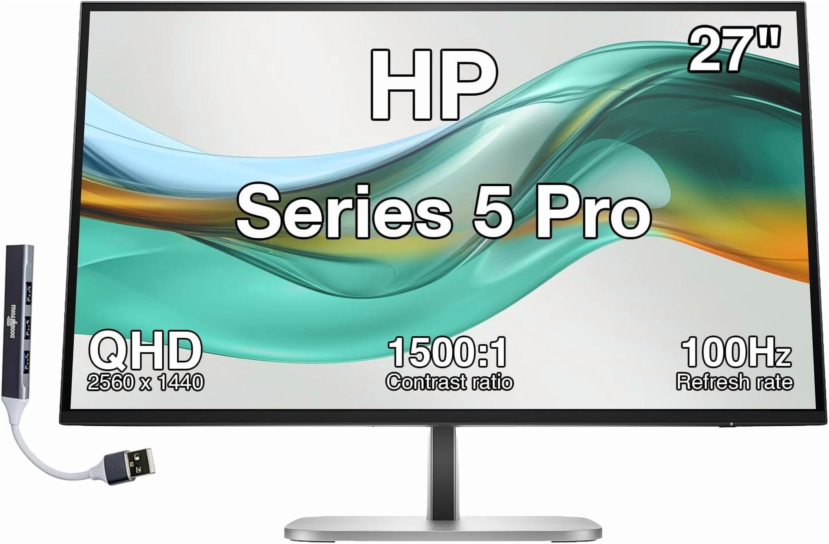 HP 27ER, 27 inch Ultra-Thin LED Backlit Monitor with Technicolor