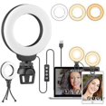 thumbnail image 1 of 4" Ring Light For Laptop With Stand, Conference Lighting Kit, 3 Light Modes Dimmable Led Ringlight F, 1 of 4
