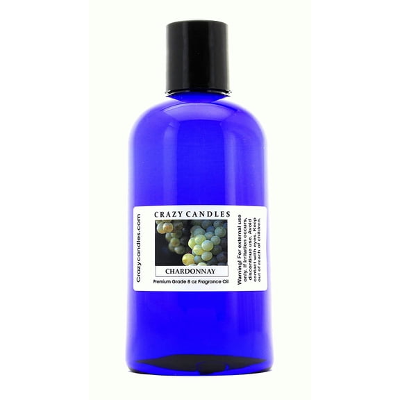 Crazy Candles 8oz Chardonnay 8 Fl Oz Bottle (237ml) Premium Grade Scented Fragrance Oil Made in USA