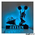 thumbnail image 2 of Craftnamesign Custom Girl Cheerleader Metal LED Light, Cheerleader Metal Wall Art Sign, 2 of 4
