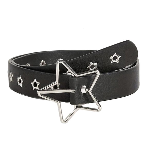 Giaone Delicate Hollow out Star Buckle Waist Belt Jeans Belt Adjustable Length