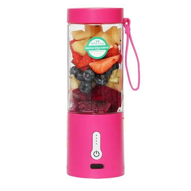 Portable Blender, USB Electric Blender, Mini Portable Blender for Shakes and Smoothies Juices, 530ml Ideal for Mixing, Pink
