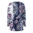thumbnail image 4 of Frostluinai Lightweight Cardigans for Women Open Front Long Sleeve Draped Cardigans Casual Flroal Print Jackets Boho Cardigans with Pockets, 4 of 5