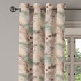 thumbnail image 3 of Ambesonne Leaf Print Grommet Curtain, Romance Exotic Palm Art, 50"x96", Ecru Green Warm Taupe, 3 of 5