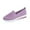Purple, variant on NOKIO Women's Slip On Walking Shoes Casual Mesh Athletic Flat Loafers Knit Comfort Work Tennis Sneakers Ladies Fashion Solid Color Mesh Breathable Thick Sole Comfortable Casual Sneakers
