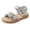 Silver, variant on Tigivemen Toddler Girls Summer Sandals Sequin Sandal with Soft Woven Sole Adjustable Strap Kids Girl Shoes Silver Size 1.5