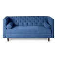 thumbnail image 2 of Sofá 3 Plazas Velvet Azul Con Tecnologia Beehive AirFlex Foam Modelo Banks, 2 of 7