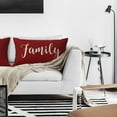 thumbnail image 3 of Sister Gift Inspirational Pillow Covers Set of 2 12x20 Inch Red Cotton Linen Lumbar Throw Pillow Cases with Blessed Family Words for Sofa Home Decor Show Love and Appreciation, 3 of 5