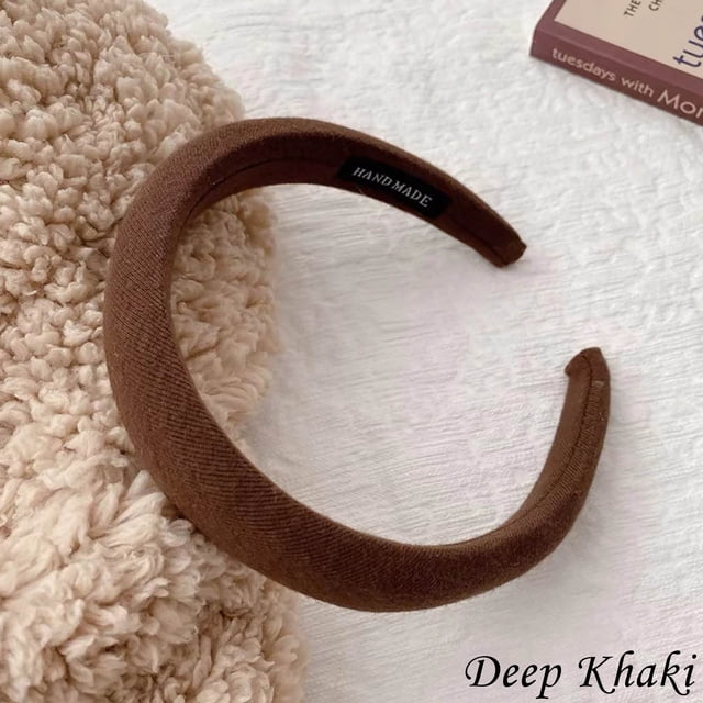 Fiudx Diadema Elegante, Alo Acolchado de Moda, Banda de Tela Cómoda, Accesorio Versátil para Mujer, Solución de Peinado para Día a Día, Adecuada para Todo Tipo de Peinados, para Niñas y Mujeres, Incl
