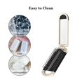 thumbnail image 6 of OPALESQUE 2 Pack Folding Hair Brush with Mirror, Wet & Dry Detangling Hair Brush, Mini Hair Comb Compact Travel Size Hair Massage Comb For All Types of Hair, 6 of 8