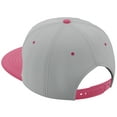 thumbnail image 2 of Daxton Classic Snapback Hat Custom A to Z Initial Varsity Letters, Light Grey Hot Pink Hat White Black Letter D, 2 of 2