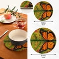 thumbnail image 3 of SKYSONIC Fall Leaves Butterfly Pot Holders Trivets, 2 Pcs Heat Resistant Trivets,Autumn Vintage Cotton Thread Weave Mats for Hot Pads Pans Pot Bowl Teapot for Kitchen Decor, 3 of 6