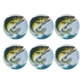thumbnail image 2 of Pofeuu Largemouth Bass jumps out of water Print Leather Coasters Set of 6, Round Cups Mugs Mat Pad for Home Kitchen Heat Resistant Drink Coasters,Round Shape, 2 of 7