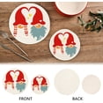 thumbnail image 3 of SKYSONIC Gnomes Couple Love Pot Holders Trivets, 2 Pcs Heat Resistant Trivets,Valentines Day Cotton Thread Weave Mats for Hot Pads Pans Pot Bowl Teapot for Kitchen Decor, 3 of 7