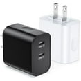 thumbnail image 1 of Dual USB C Charger Block, 20W 2-Port Fast USB-C Power Adapter Wall Charger Plug Type C Charging Block for iPhone 16/16 Plus/16 Pro/16 Pro Max/iPhone 15/15 Pro Max/14 13 Pro Max,iPad,Samsung Galaxy, 1 of 1