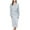 Blue, variant on Homgro Women's Long Terry Cloth Robe Lightweight Long Sleeve Midi Kimono Maternity Robes Bath SPA Hot Tub Hotel Soft Fall Spring Pocket Knee Length Bathrobe Grey Medium