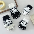 thumbnail image 4 of Xfvqtps Winter Gloves for Women Fluffy Cute Panda Decoration Thermal Warm Outdoor Winter Mittens White, 4 of 4