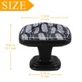 thumbnail image 4 of 4 Pcs Cabinet Handle Drawer Pulls Navy Blue Leaf Boho Knobs with Screws Square Furniture Office Cabinet Knob Decoration, 4 of 7