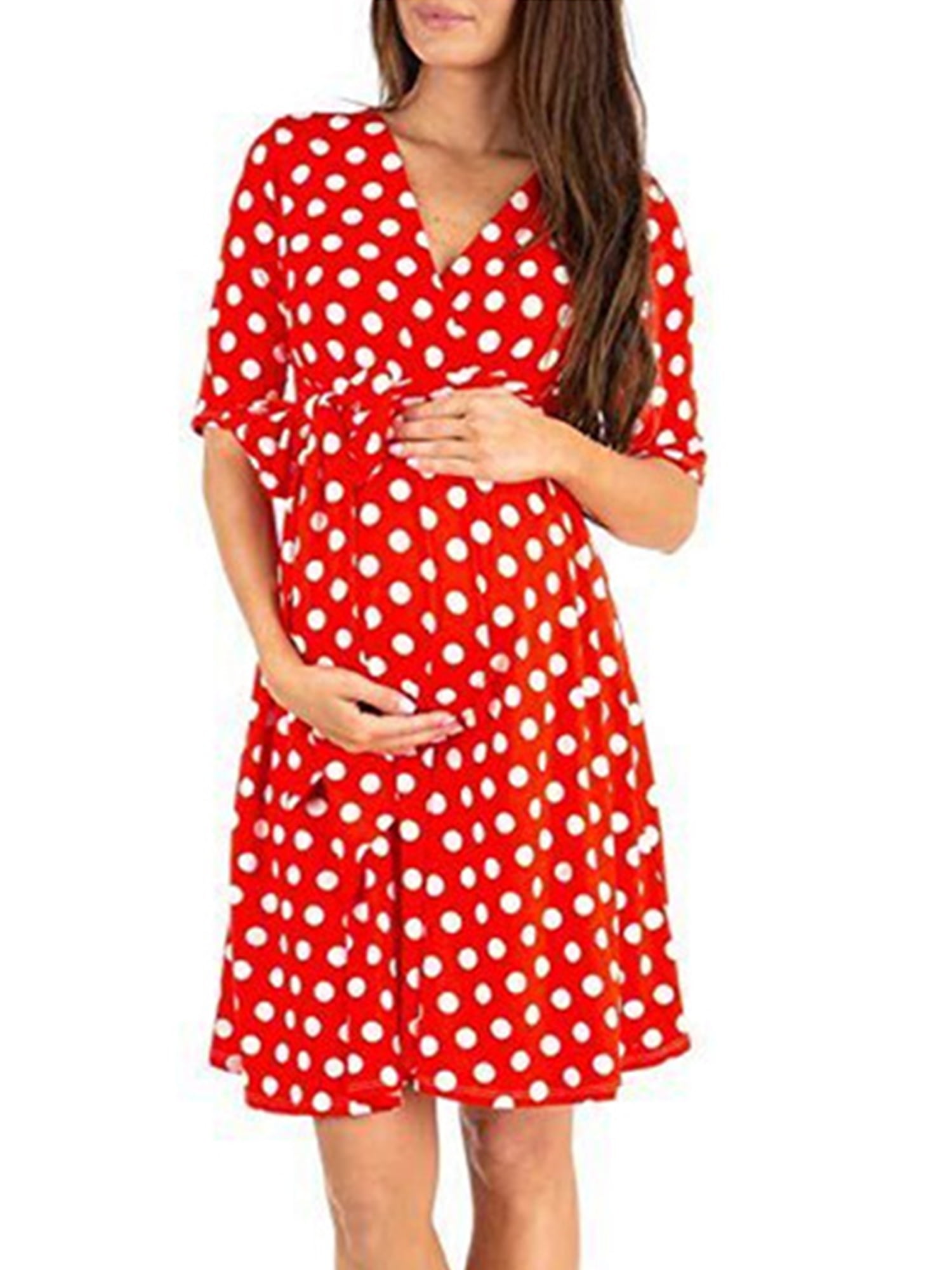 half polka dot half floral dress