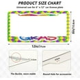 thumbnail image 4 of GZHJMY Mardi Gras License Plate Frames, License Plate Covers, 2 Packs Universal Aluminum Tag Frame with 2 Holes & Screw Caps for Front and Rear Car Tags, Elliptical Hole Decorative, 4 of 7