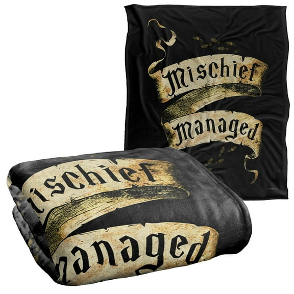 Harry Potter Mischief Managed Officially Licensed Silky Touch Super Soft Throw Blanket 50' x 60'