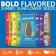 thumbnail image 6 of SMACKIN' Sunflower Seeds, No Salty Burn, Roasted Jumbo Small-Batch, American Made - 10 Flavor Variety. 1.5oz bags (10 Bags), 6 of 6