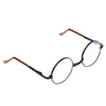 thumbnail image 3 of Par de gafas redondas plegables de cobre: ​​Adorno para muñecas de salón de 9 cm negro claro, 3 of 7