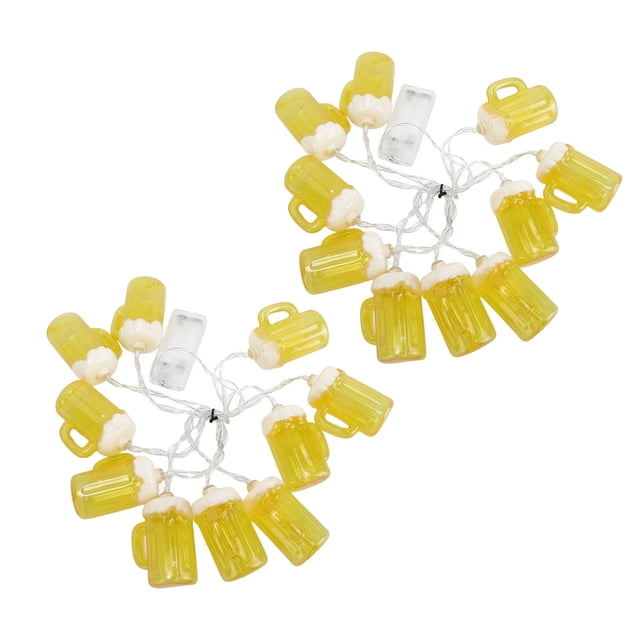 Guirnalda de luces decorativas para fiestas navideñas, 2 uds., 6,5 pies, 10LED, para interiores y exteriores