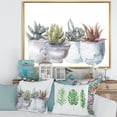 thumbnail image 2 of Designart 'Succulent and Cactus House Plants IV' Farmhouse Framed Canvas Wall Art Print, 2 of 5