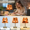 thumbnail image 3 of Modern Minimalist Cone Desk Lamp Antique Bronze Base & Linen Shade Bedside Table Lamp for Bedroom Living Room, Office, Dorm Black Cat and White Cat Medium, 3 of 7