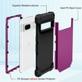 thumbnail image 5 of Mantto for Google Pixel 7 Case, 3 in 1 Heavy Duty Rugged Hybrid Anti Slip Shockproof Hard PC Cover Soft Silicone Bumper Non-Slip Protective Phone Case Cover for Google Pixel 7,Purple, 5 of 7