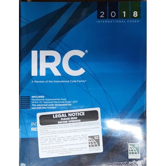 Pre-Owned 2018 International Residential Code for One- And Two-Family Dwellings (Paperback) 1609837371 9781609837372