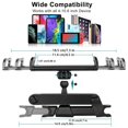 thumbnail image 3 of Lot de 2 Supports d'Appuie-tête pour Voiture, Support de Tablette pour Siège Arrière de Voiture, Support iPad Rotatif à 360°, Réglable, pour Tablettes 5 Pouces-10,6 Pouces, Téléphone Intelligent, iPhone, Commutateur, iPad Air Mini, Poteaux d'Appuie-tête Largeur 4,7-5,9 Po, 3 of 9