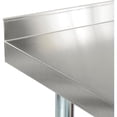 thumbnail image 5 of Nexel 96"W x 30"D 18 Gauge 430 Stainless Steel Workbench 2" Backsplash, Galvanized Legs & Undershelf, 5 of 6