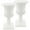White, variant on Arcadia Garden Products 10x17" Deluxe Pedestal Urn Planter, Black, Set of 2