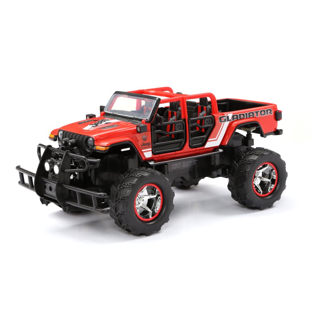 New Bright 1:14 Scale Remote Control Truck 2.4GHz USB Jeep Gladiator - Red - Walmart.com