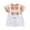 White Dress Style A, variant on Gyratedream Baby Girl's 2 Pieces Dress Set Outfits Toddler Kids Rainbow Stripe Print Round Neck Short Sleeve Top and Strap Overall Dress with Pocket of Cute Bunny Ears Sets for 12 Months-6 Years
