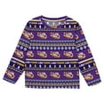thumbnail image 2 of Toddler Outerstuff  Purple LSU Tigers Ugly Sweater Pajama Set, 2 of 5