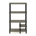 thumbnail image 5 of Furinno Turn-N-Tube 4-Tier Toolless Kitchen Storage Shelf Cart, French Oak Grey/Black, 5 of 5