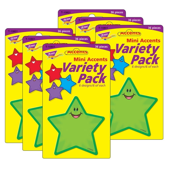 TREND Stars Mini Accents Variety Pack, 216 Pieces