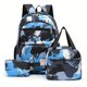 thumbnail image 3 of Juego De Mochila De Gran Capacidad De 3 Piezas, Mochila De Regreso A La Escuela Preppy, Mochila De Viaje Informal, Bolsa De Almuerzo Y Bolsa De Lápiz Para Estudiantes, 3 of 3