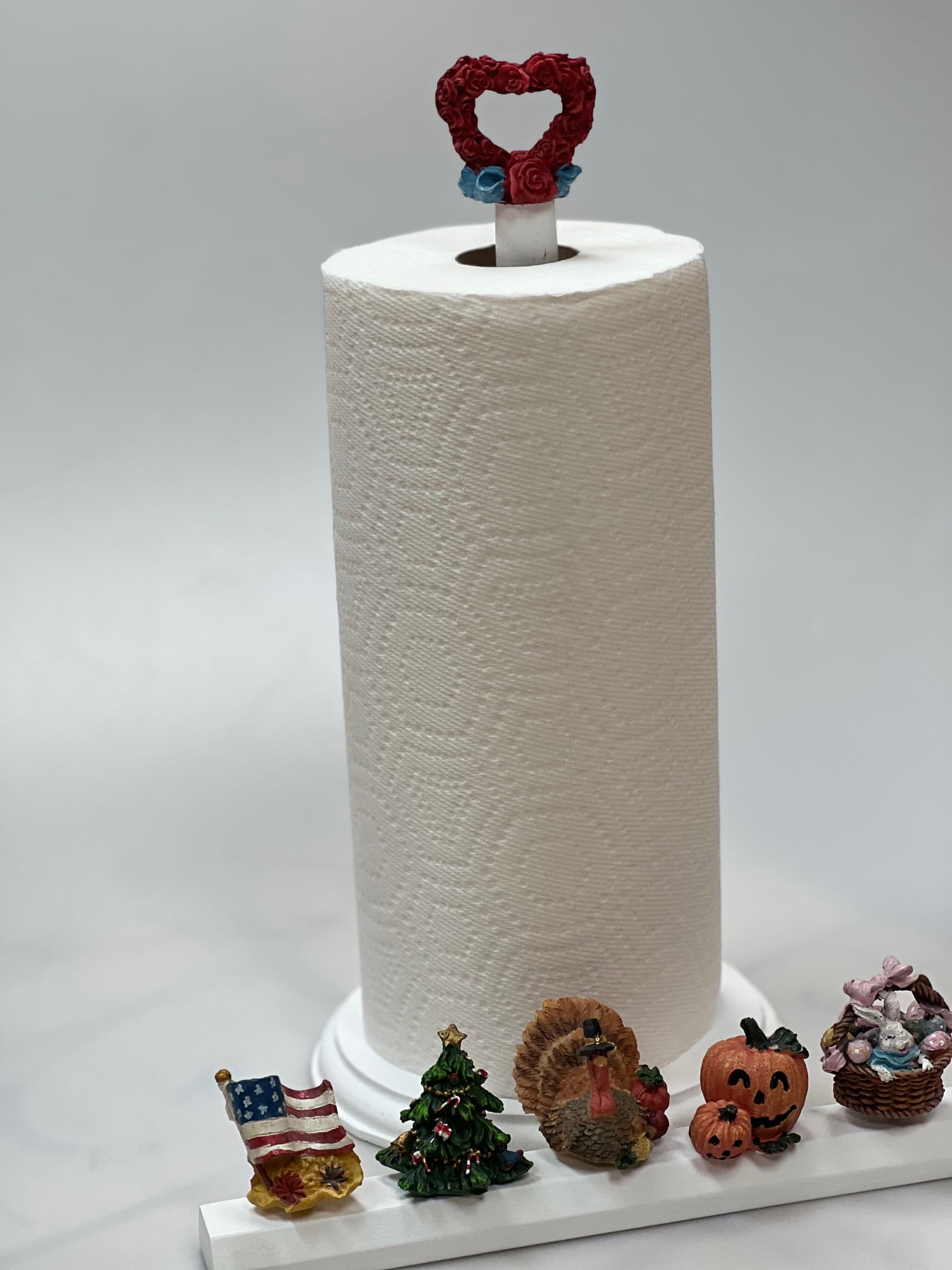 Crazy Chef Toppers Paper Towel Holder With 6 Seasonal Interchangeable Holiday Tops
