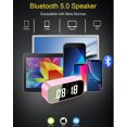 thumbnail image 5 of Alarm Clock with Bluetooth Speaker for Heavy Sleepers Adults,Digital Clock for Bedroom,Dual Alarms with Mirror LED Display,USB Charger,Ok to Wake Up for Kids,Teens (Red), 5 of 7