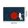 thumbnail image 3 of Spaceman Spaceship Mars Stars Rugs Doormat, Non-Slip Machine Washable Carpets Floor Door Mat , 36" x 24", 3 of 7