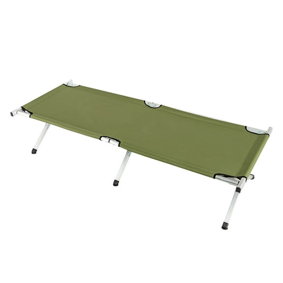 Hassch Folding Camp Bed 74x25cm Single Camping Cot for Adult, Army Green