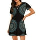 thumbnail image 1 of Fotbe Mandala Bata de Dormir para Mujer con Estampado, Camisón de Algodón de Manga Corta, Ropa de Dormir Casual, 1 of 6