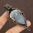 thumbnail image 4 of Natural Owyhee Opal Gemstone Handmade Copper Wire Wrap Pendant 2.25", 4 of 4